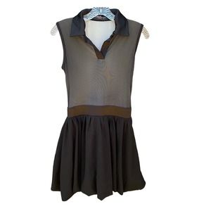 Celeb Boutique sleeveless short black dress with collar size small